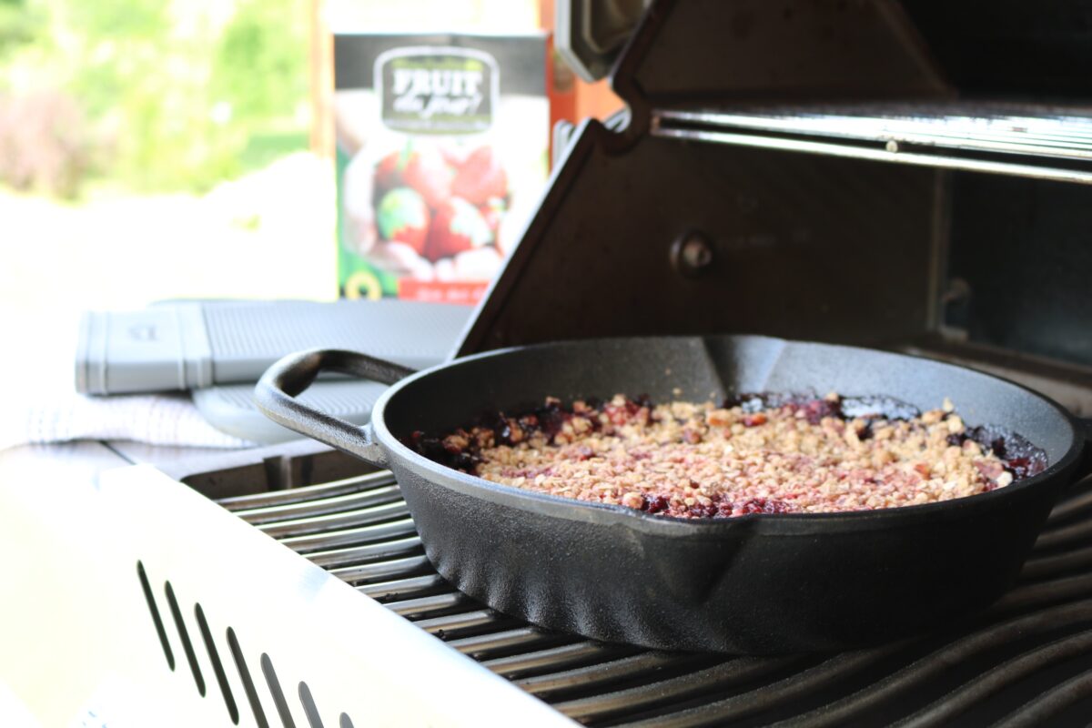 Croustade fraises pacanes sur le BBQ!